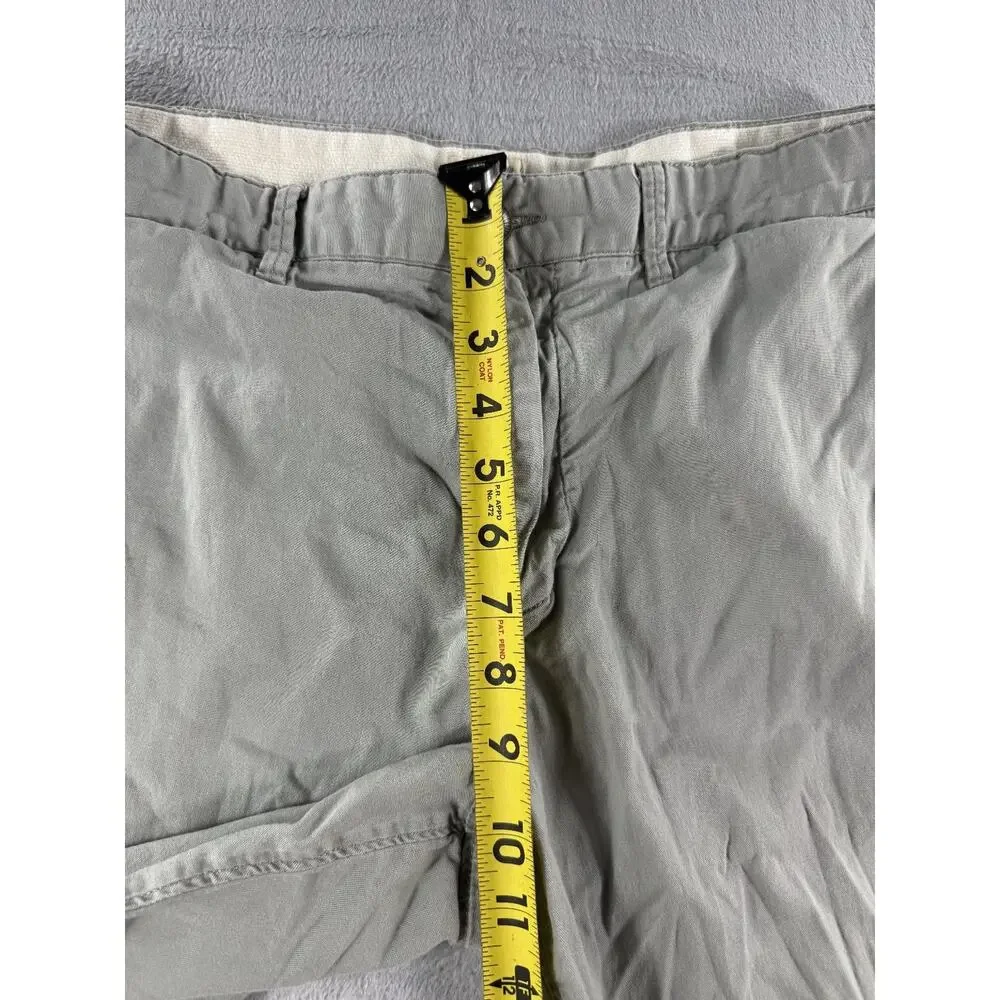 Faherty Mens Gray Island Life Chino Shorts Size 32x8 Flat Front Cotton Beach